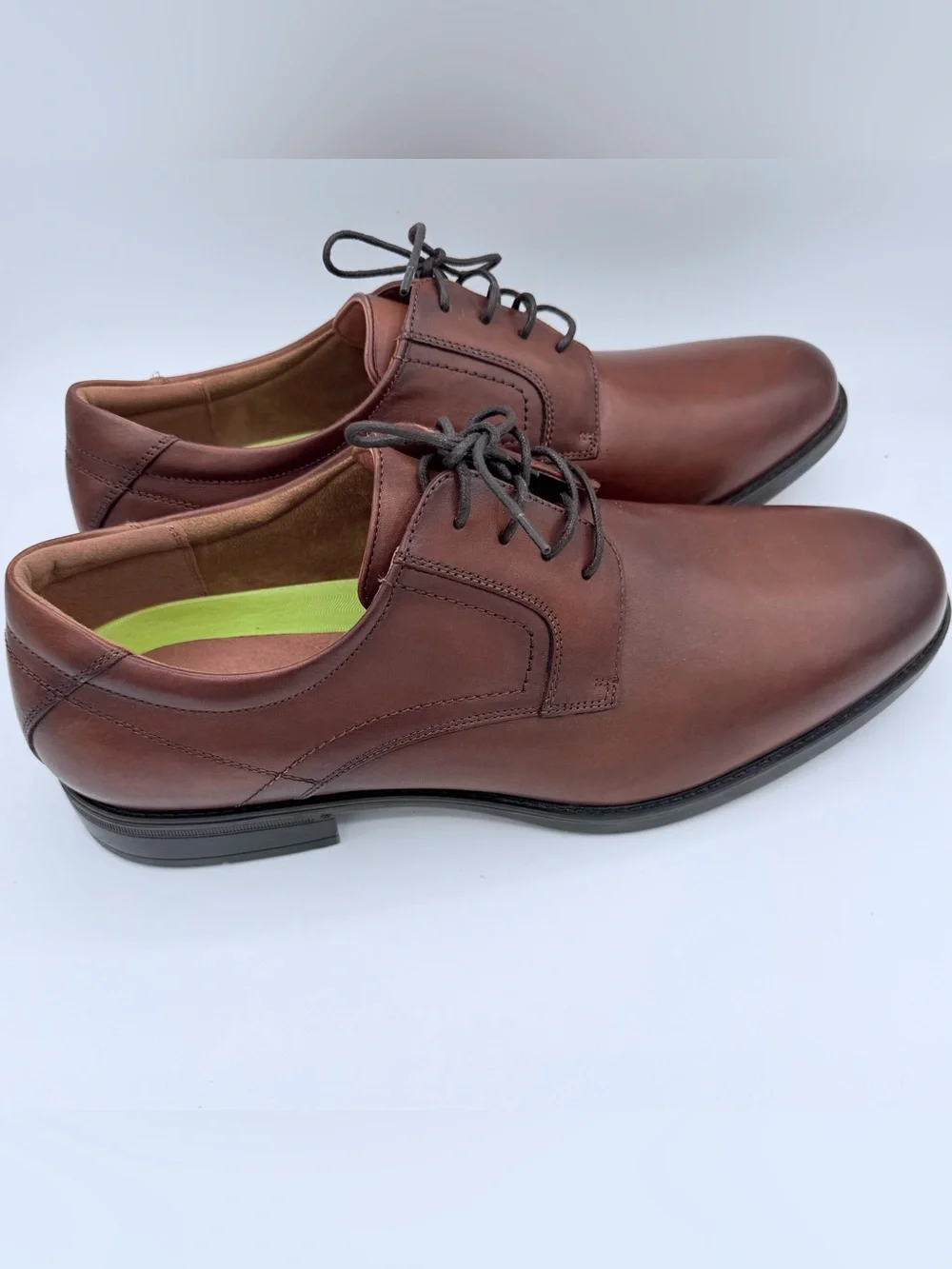 Florsheim Men Comfortech 13 EEE Plain Toe Oxford Cognac Leather Dress Shoes